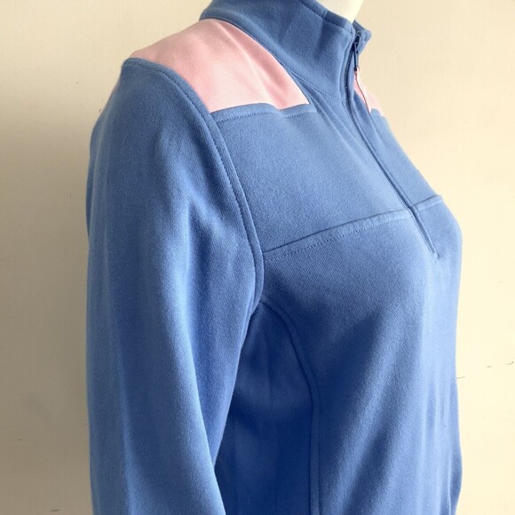 Vineyard Vines Dockside Shep Shirt Zip Blue Pink S - Picture 9 of 9